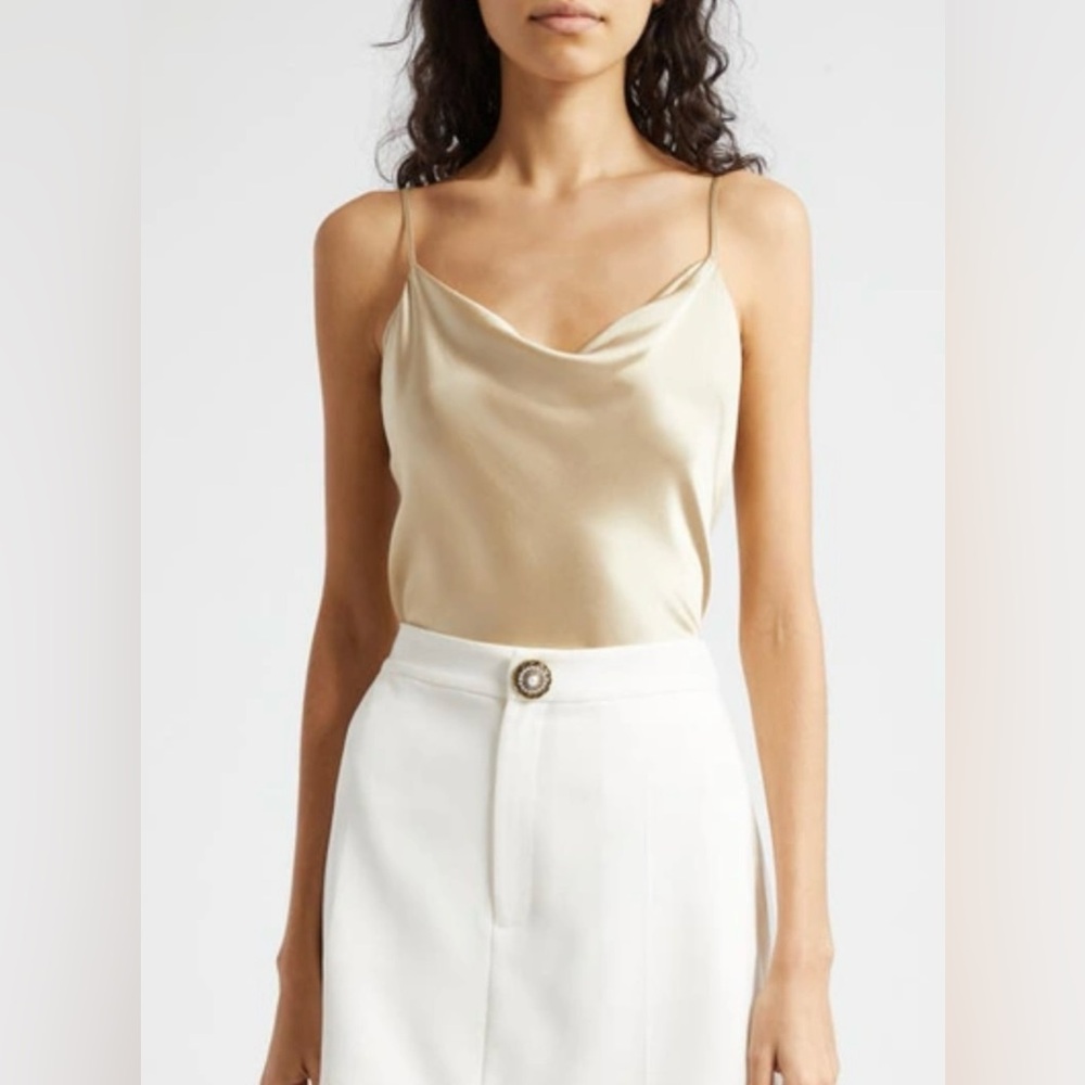 Carla Zampatti Champagne Cowl Neck Camisole – AU 10 / US 8